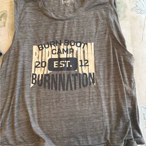 Burn Boot Camp Gray Tank Top GUC